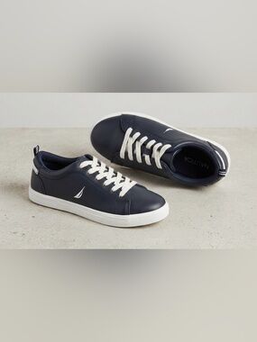 Nautica | Navy Girl Boy lace-up shoes | 3